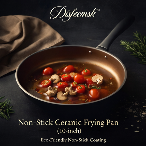 Disfeemsk™ Non-Stick Ceramic Frying Pan (10-inch) Ceramic frying pan, Non-stick cookware, Eco-friendly pan
