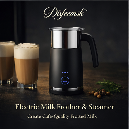 Disfeemsk™ Electric Milk Frother & Steamer, Electric milk frother, Coffee frother, Milk steamer, Kitchen gadgets