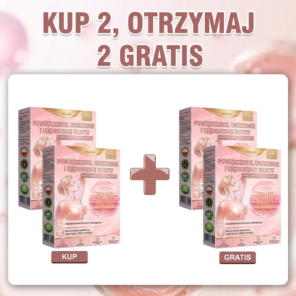 🌟HISKIN® MIKROIGŁOWE PLASTRY UNOSZĄCE I UJĘDRNIAJĄCE BIUST